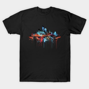 City Skylines Urbain World Fun Life Abstract T-Shirt